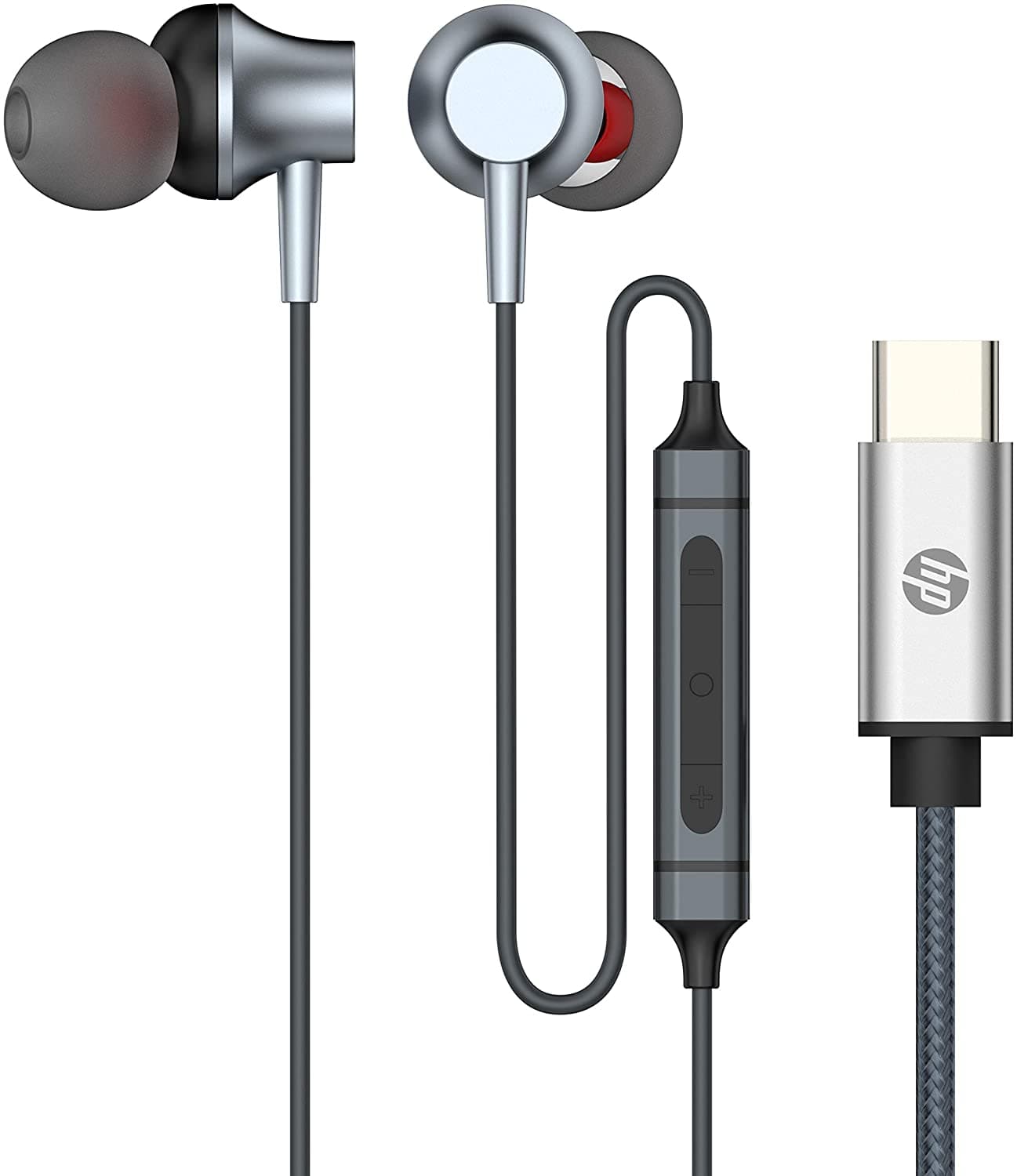 HP - DHH-1126 - METAL GRAY - TYPE C - MUSIC HEADSET WITH MIC