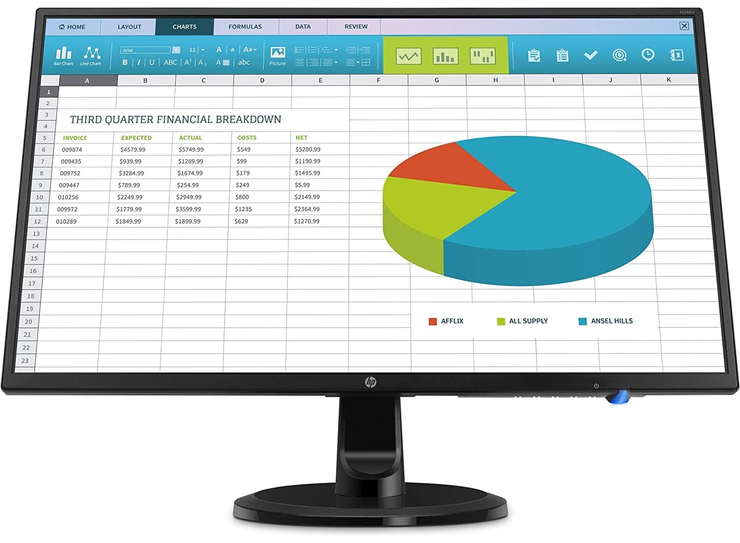 HP N246V 23.8" LED MONITOR