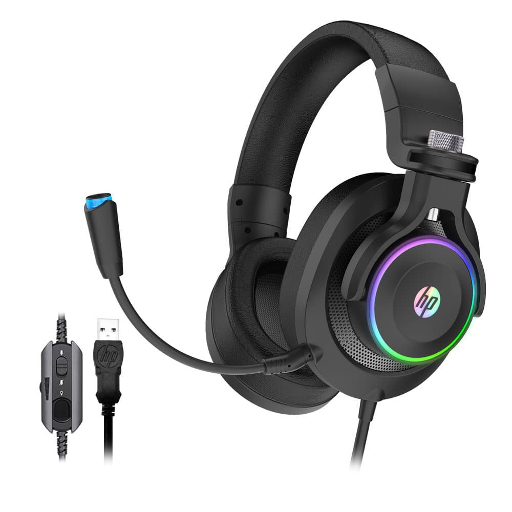 HP - H500GS-BLACK - USB 7.1 RGB BACKLIT GAMING HEADSET