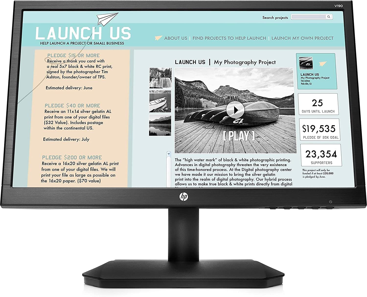 HP V190 18.5" LED MONITOR