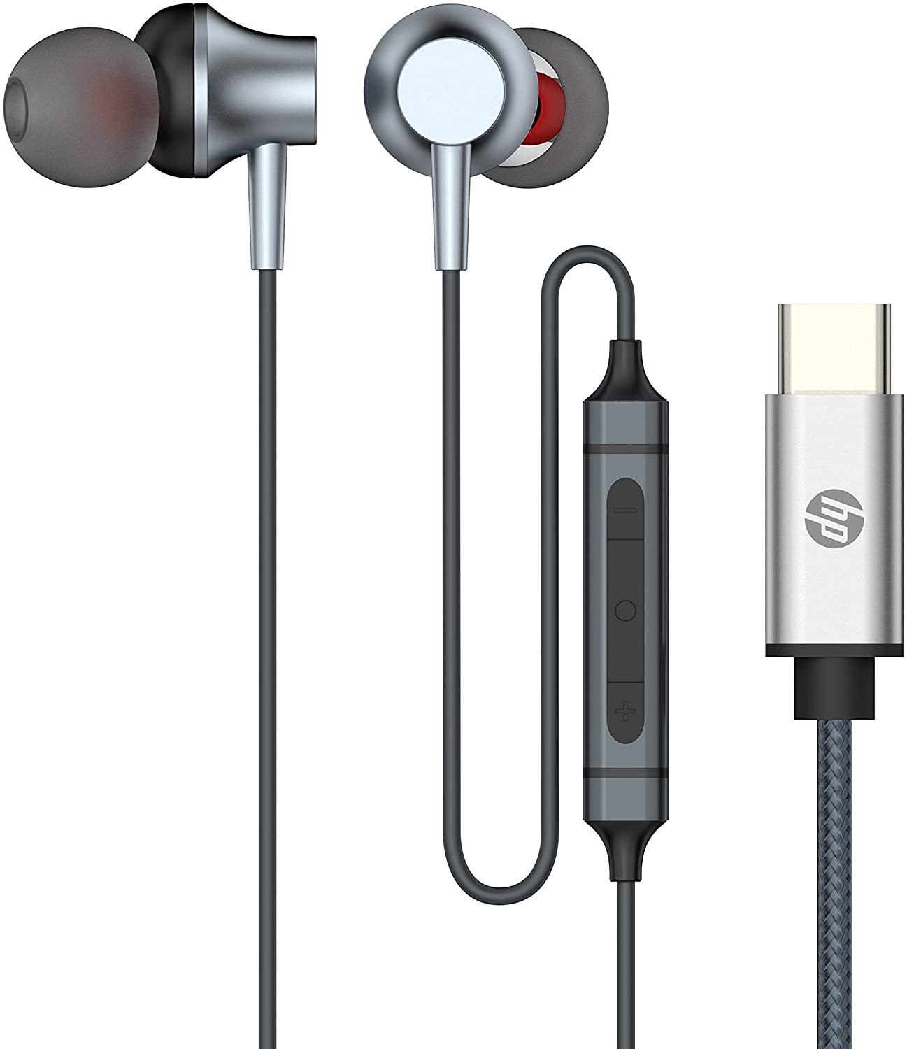 HP - DHH-1126 - METAL GRAY - TYPE C - MUSIC HEADSET WITH MIC